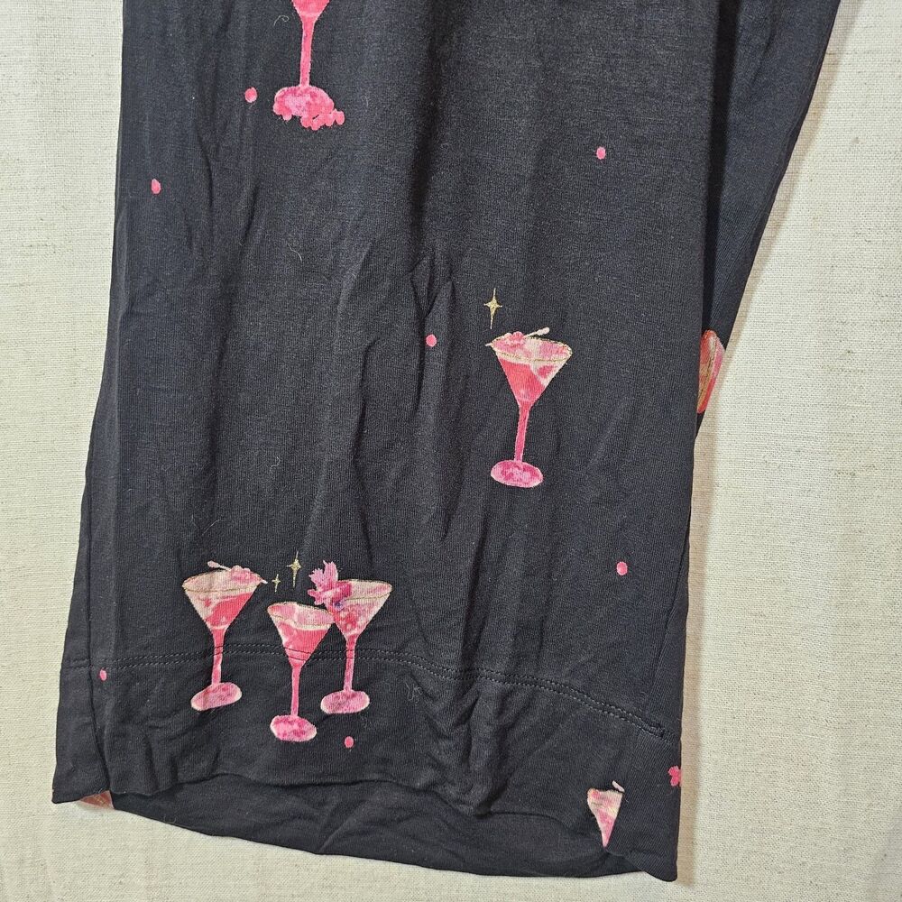 Soma LS Large Short Cool Nights PJ Pants Sipping Pretty Black Summer Cooling - Picture 2 of 9